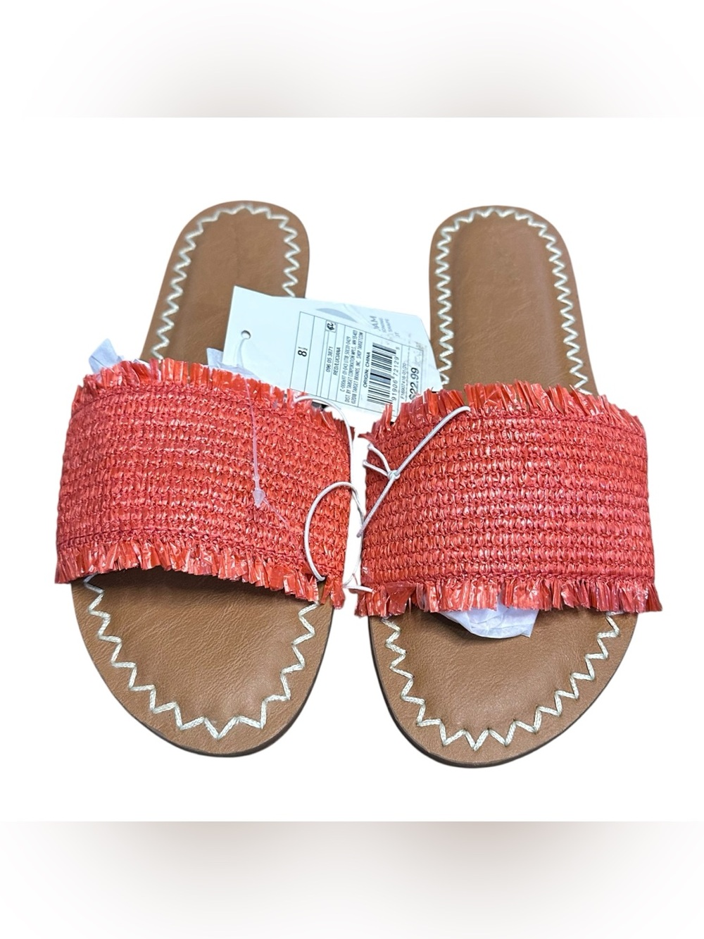 Universal Thread Luciana Woven Slide‎ sandals coral new with tags